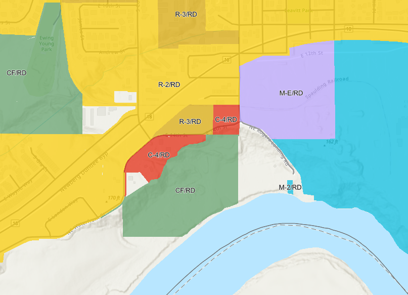 Newberg zoning area C-4